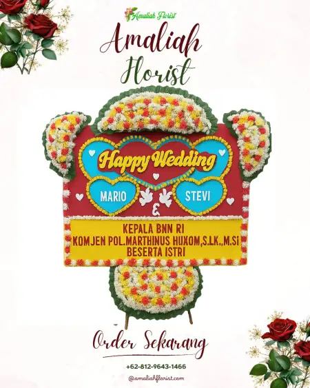 Papan Bunga Pernikahan Meranjat Ilir